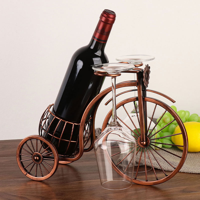 European Retro Tricycle Wine Rack Ornaments