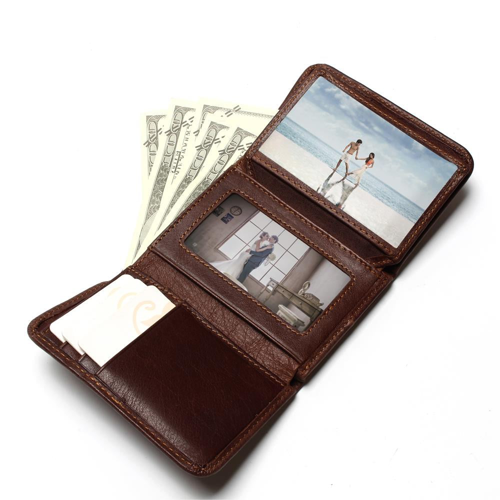 Men&#39;s ultra-thin leather wallet