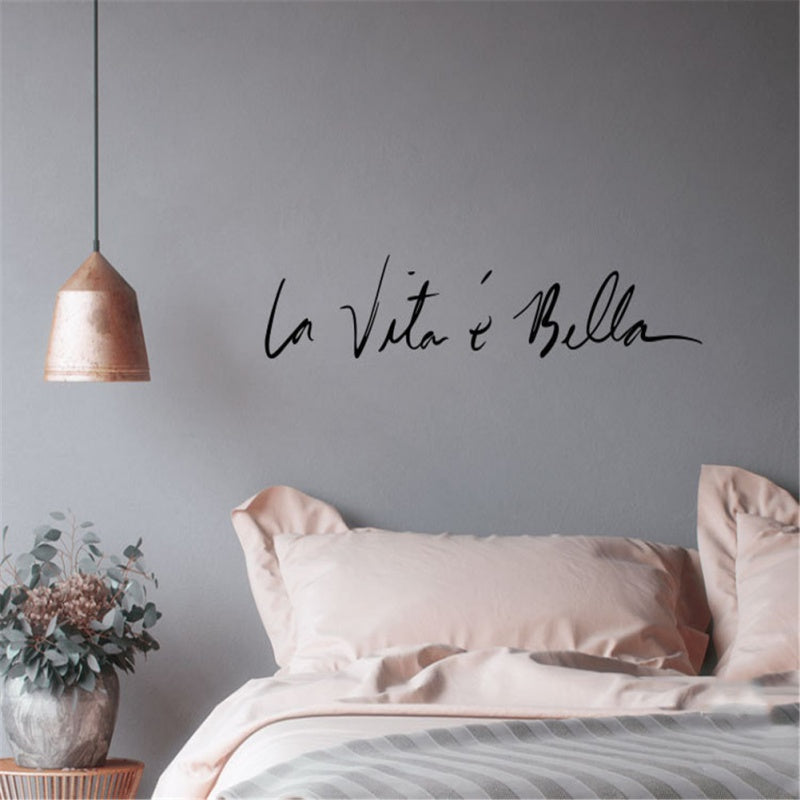 Life Is Beautiful Italian Wall Sticker