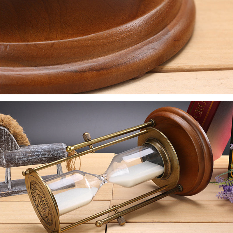 Metal rotating hourglass