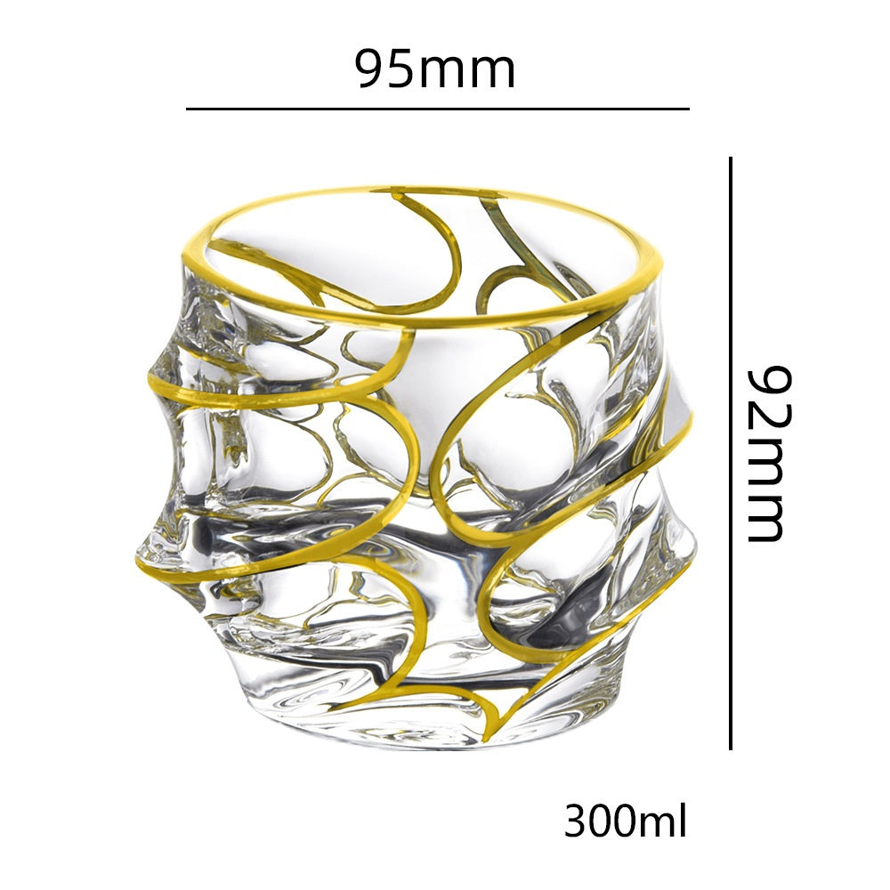 European-style Classical Household Beer Mug Foreign Wine Glass Irregular Thickened Wine Glass