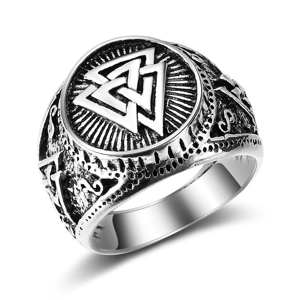 Odin logo men&#39;s vintage ring