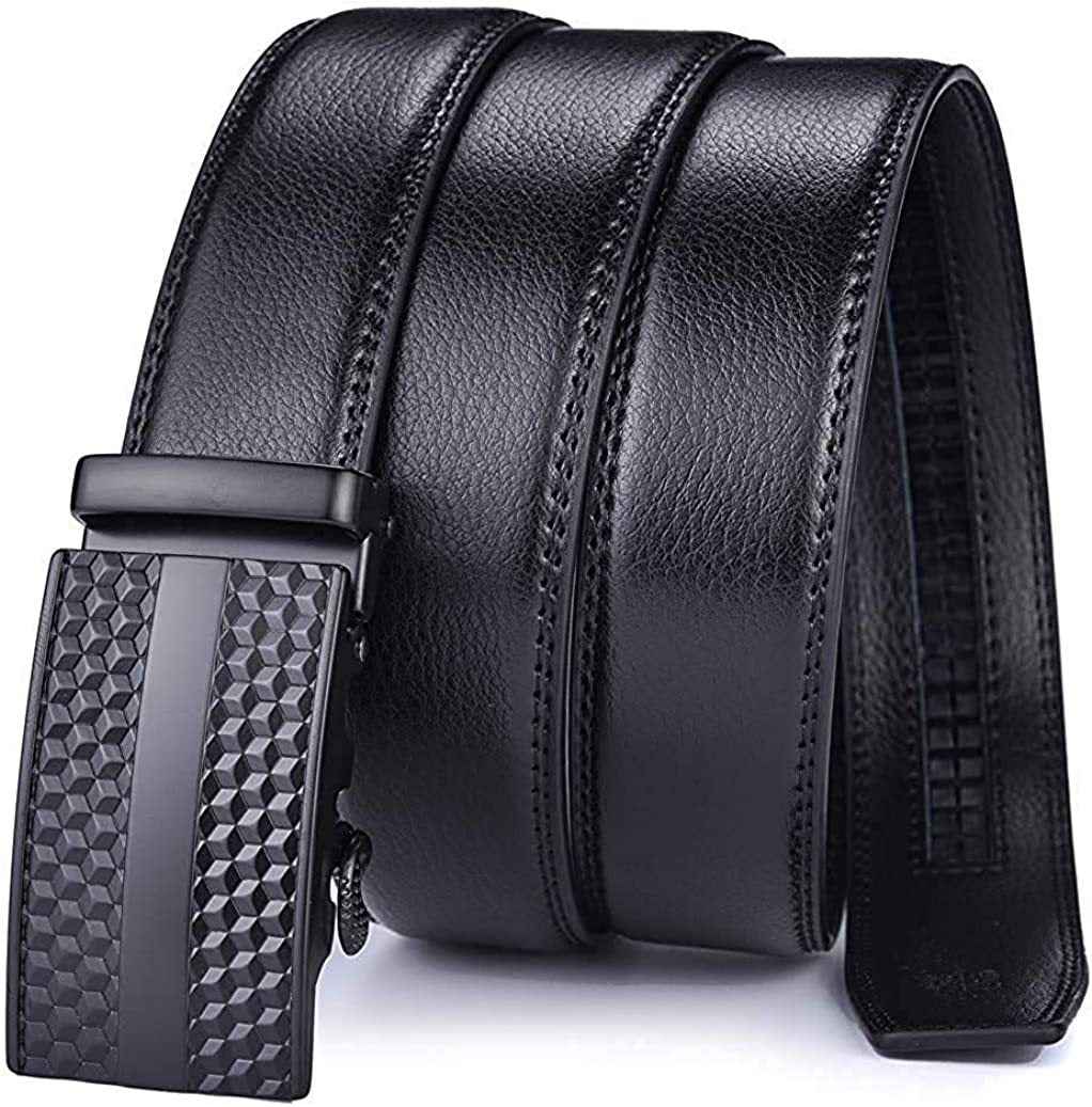 Fashion Casual Men&#39;s Two-layer Leather Comfort Click Belt