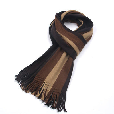 Men&#39;s Fashion Casual Striped Warm Scarf