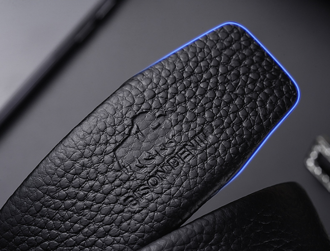 Men&#39;s Leather Belt Business Automatic Buckle Belt