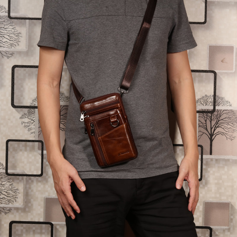 New Leather Men&#39;s Mobile Phone Pocket
