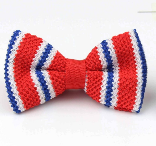 New Style Men Women Knit Bowtie Adjustable Butterfly Double Deck Neckwear Bowties Designer Knitting Dress Knitted Bow Tie