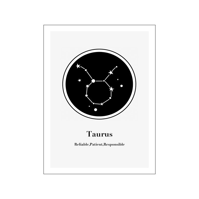 12 Constellation Canvas Art Print Mural Poster