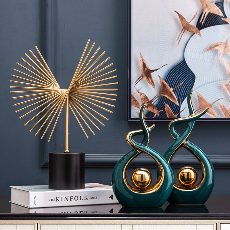 Luxury ornaments living room wine cabinet decoration