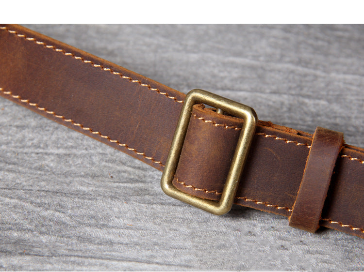 Men&#39;s Handmade Leather Laptop Bag Luggage