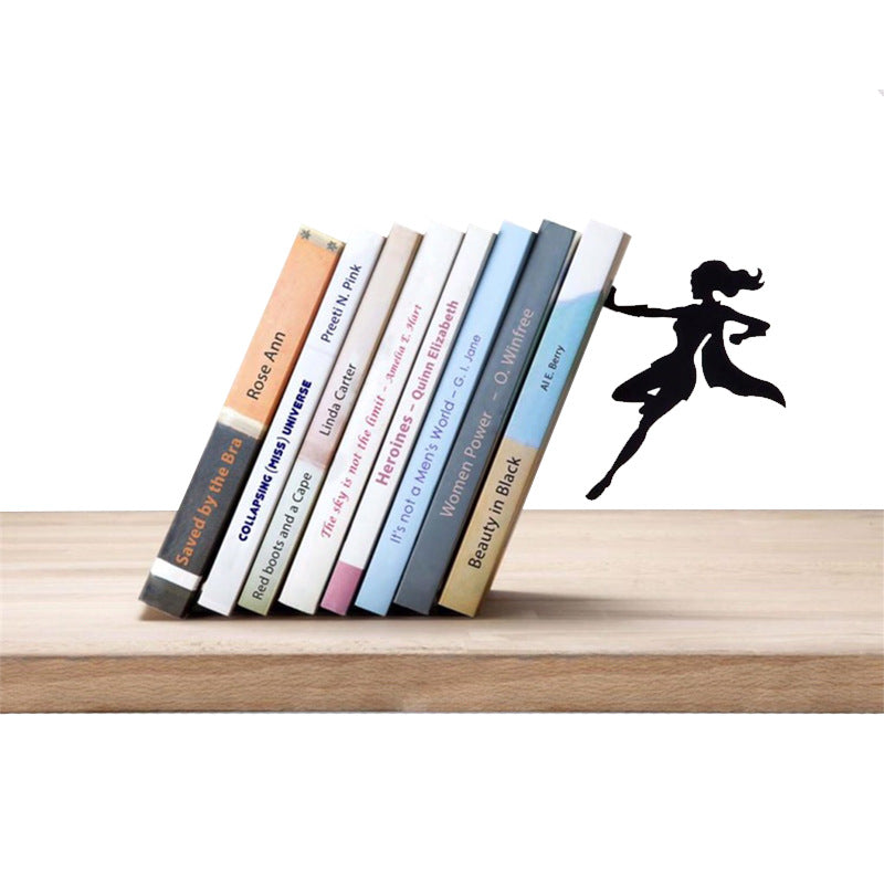 Creative Metal Bookstand Bookend Students Read Desktop