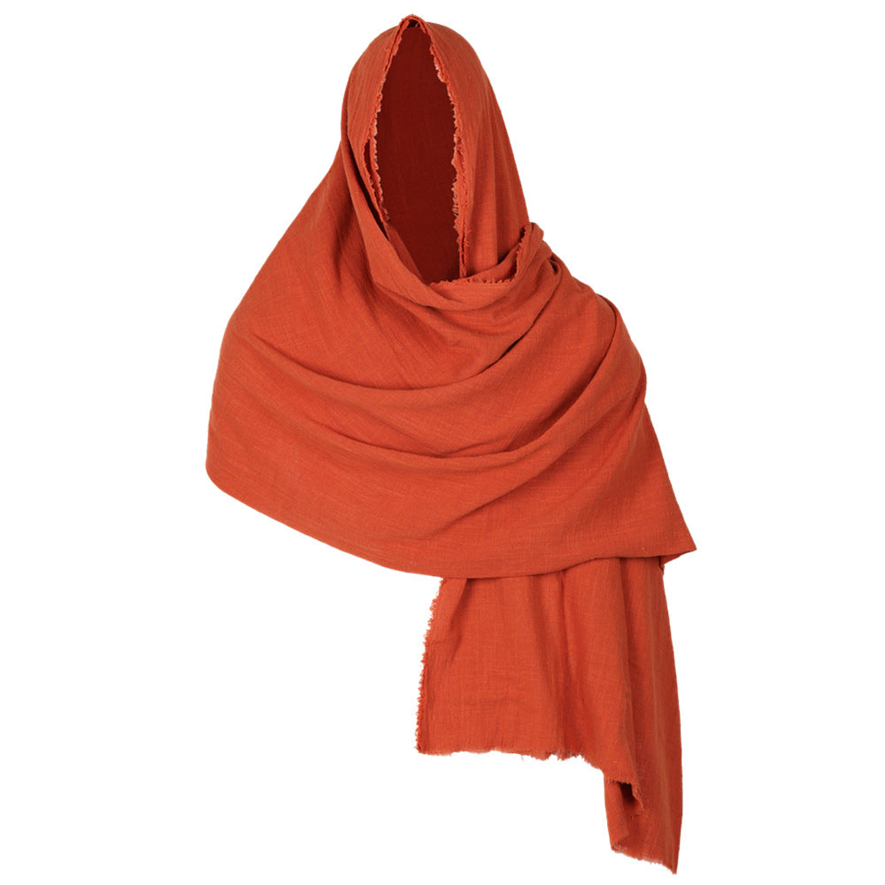 Halloween Medieval Cotton Scarf Cape Wanderer Cloak