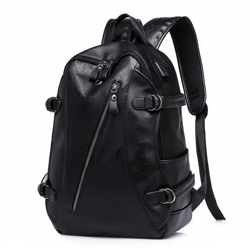 Leisure Backpack PU Large Capacity Computer Bag