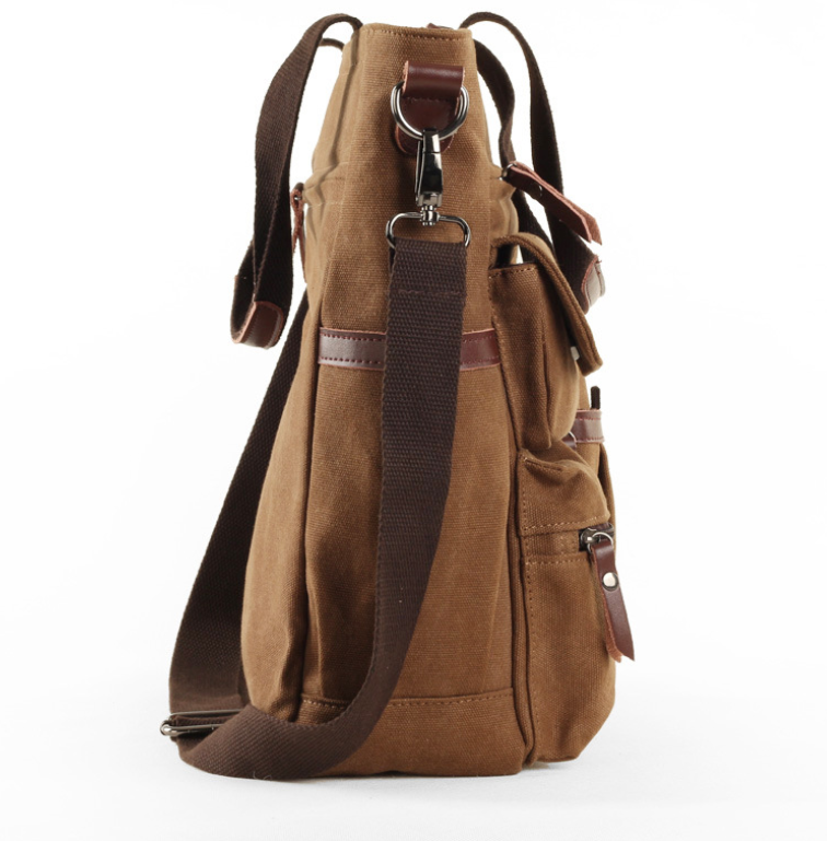 Spot Amites Korean Business Portable Canvas Men&#39;s Bag Vertical One Shoulder Electric Messenger Bag Men&#39;s Briefcase