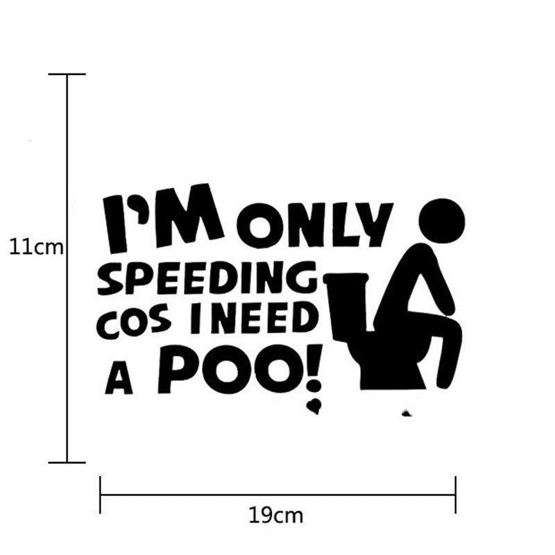 Poop Personality Car Sticker Plastic