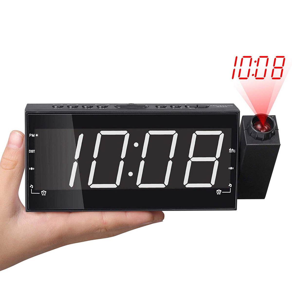 Multi Function Projection Radio Alarm Clock Creative Snooze Electronic Clock