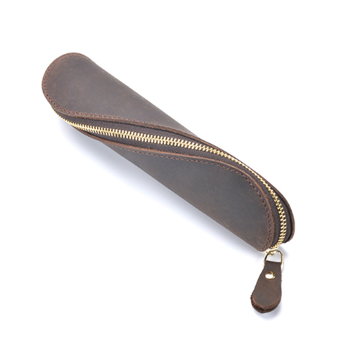 Vintage leather pencil case