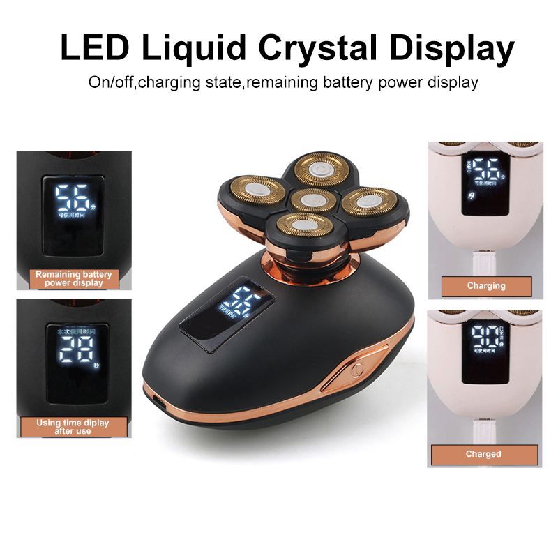 LCD digital display electric shaver