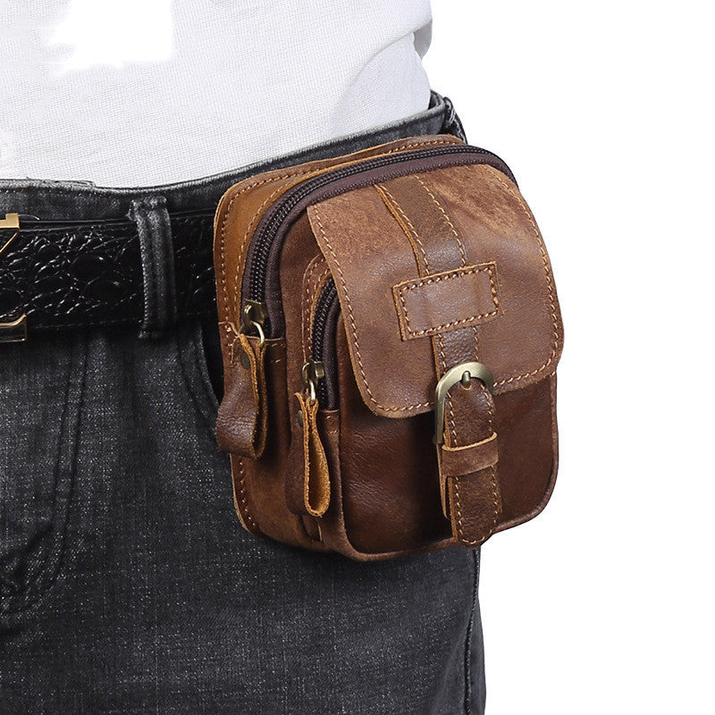 Retro fashion leather men&#39;s Fanny packs