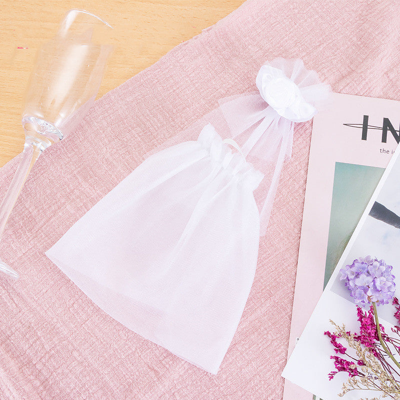 New Product Creative Wine Bottle Cover Cloth Wedding Dress Wedding Decoration