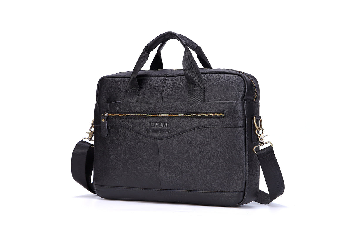 Men&#39;s first layer leather computer bag
