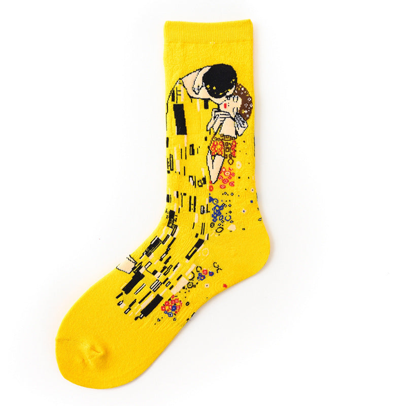 Men&#39;s Socks Retro Art Abstract World Oil Painting Socks