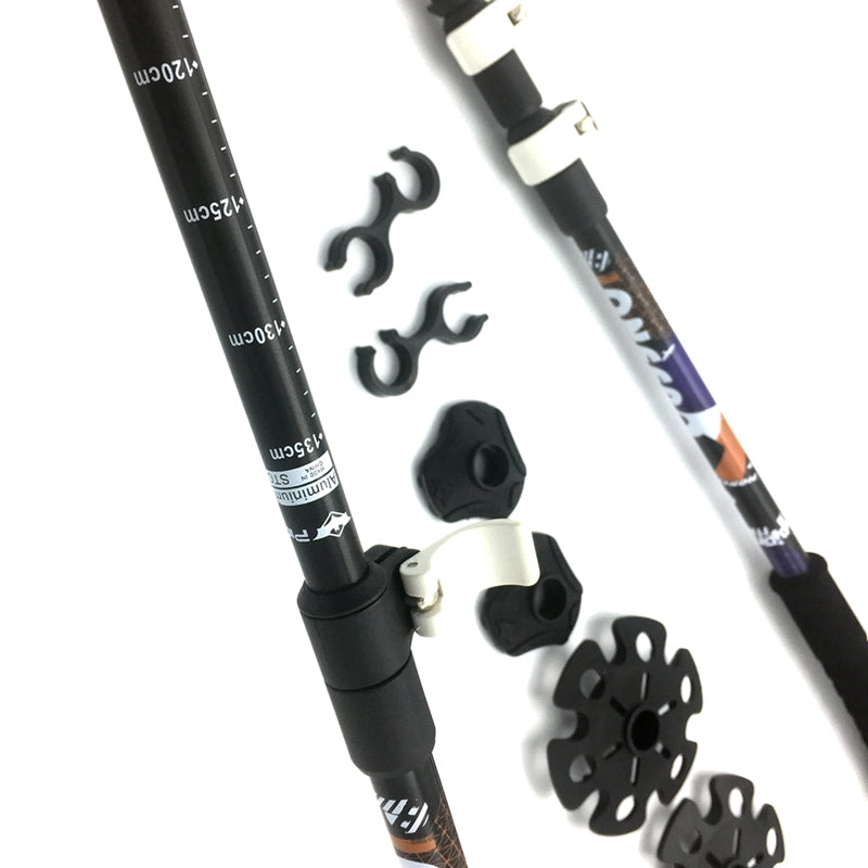 SPORTSHUB 1PC Aluminium Alloy Ski Poles 3-SectionsTelescopic