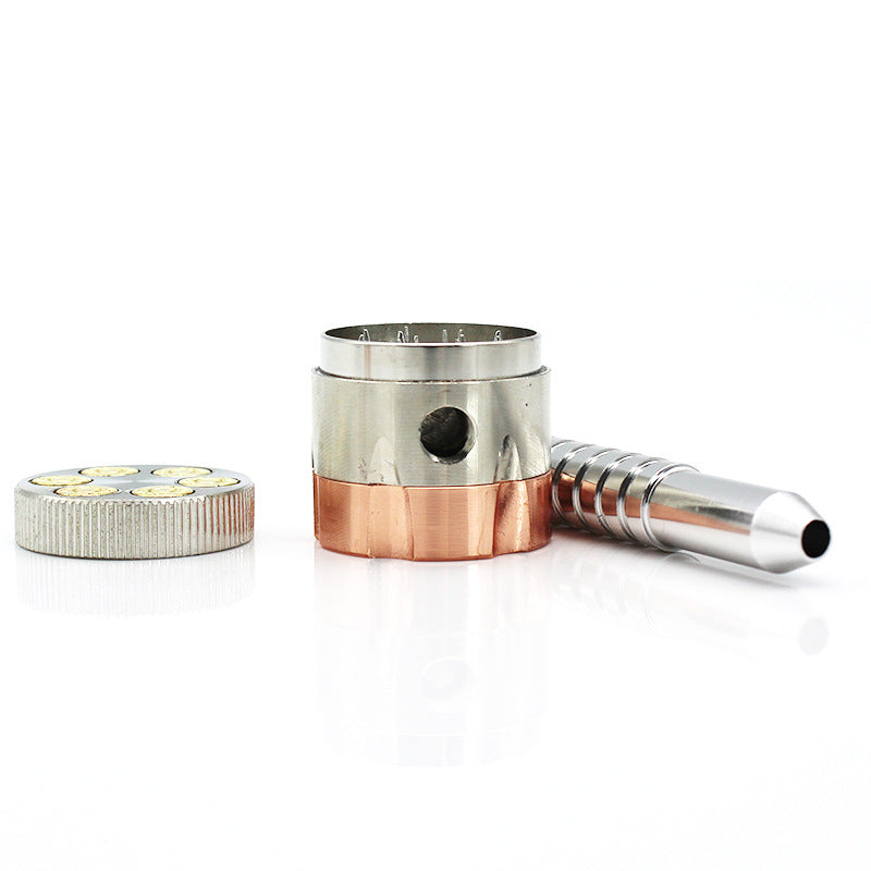 Metal bullet with smoke grinder
