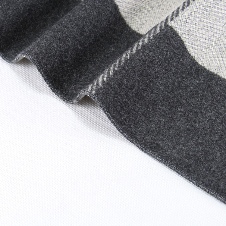 Men&#39;s Fashion Simple Warm Plaid Scarf