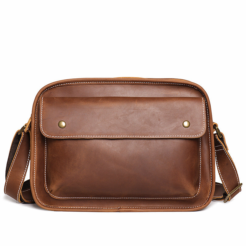 Men&#39;s Real-leather Bag Cowhide Casual Simple Shoulder