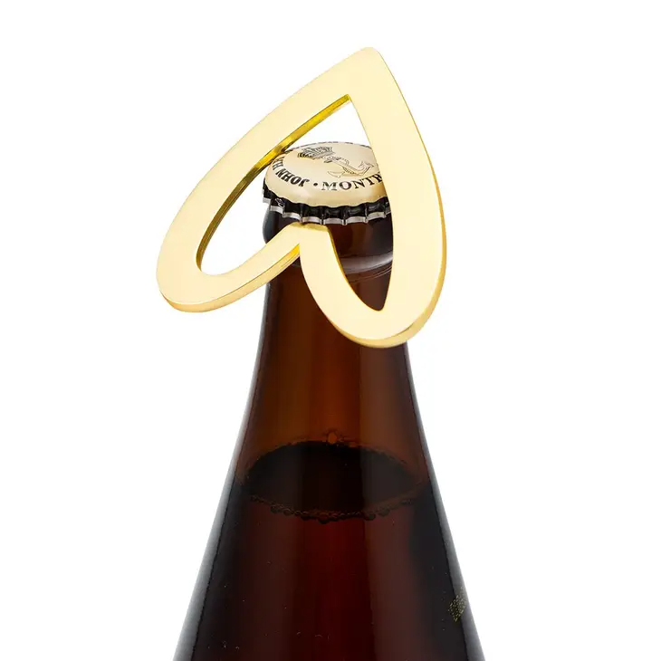 Gold Heart with Xo Bottle Opener Favor