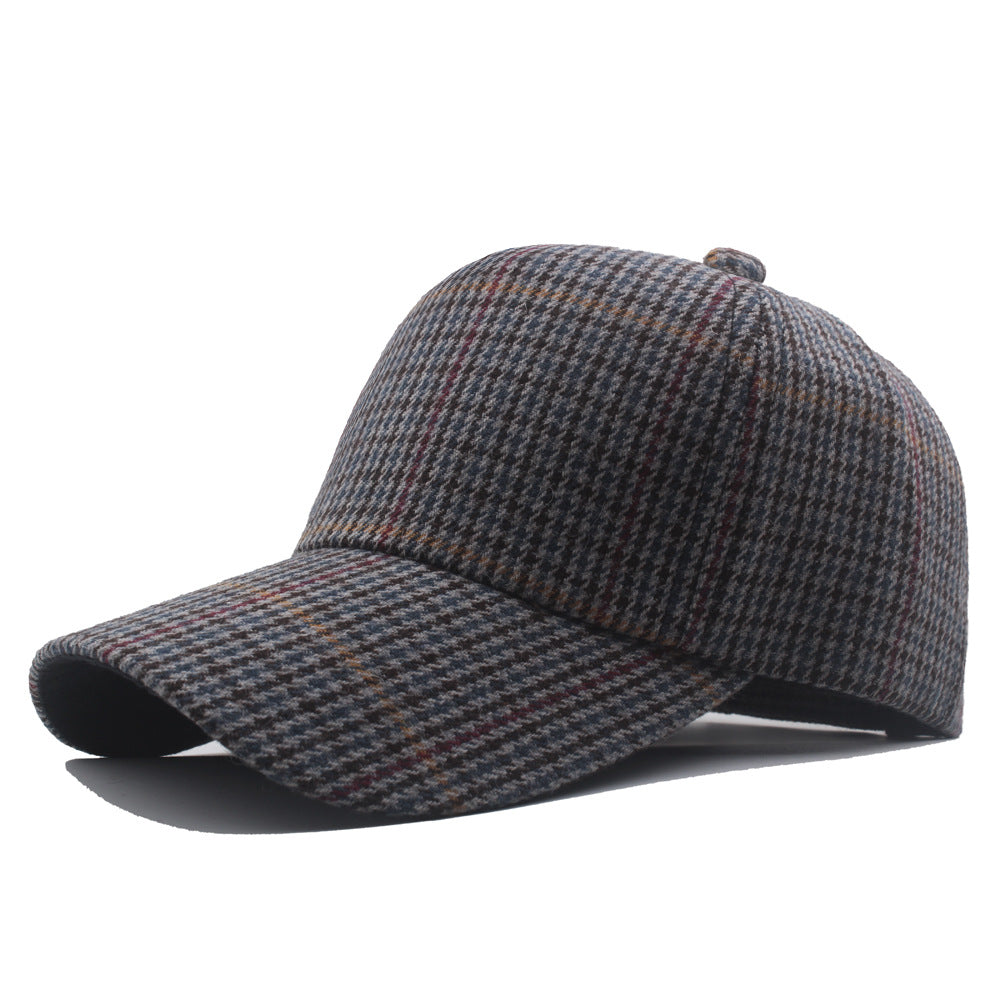 Cotton Men&#39;s And Women&#39;s Fashion Color Check Baseball Cap