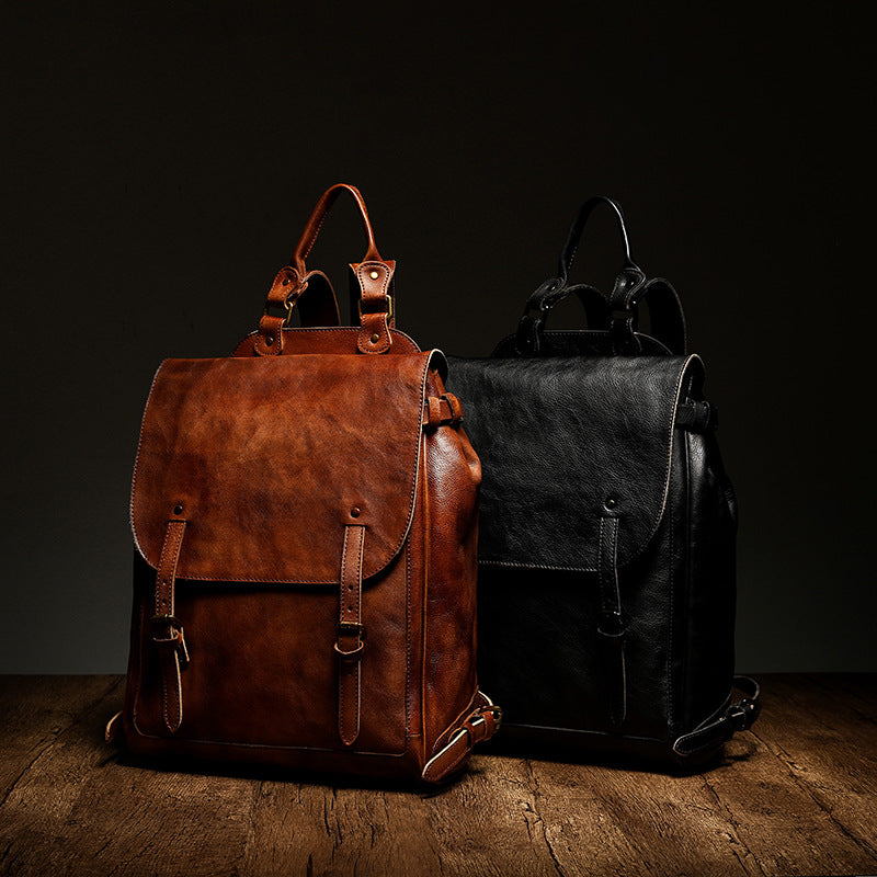 Fashion Leather Casual Business Men&#39;s Backpack