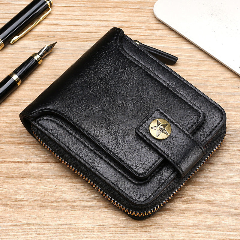 New Fashion Men&#39;s Wallet Retro Horizontal