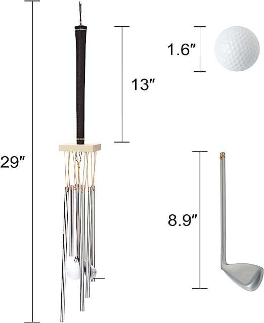 Golf Club &amp; Ball Wind Chime