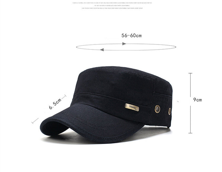 Men&#39;s Outdoor Casual Breathable Flat Top Hat