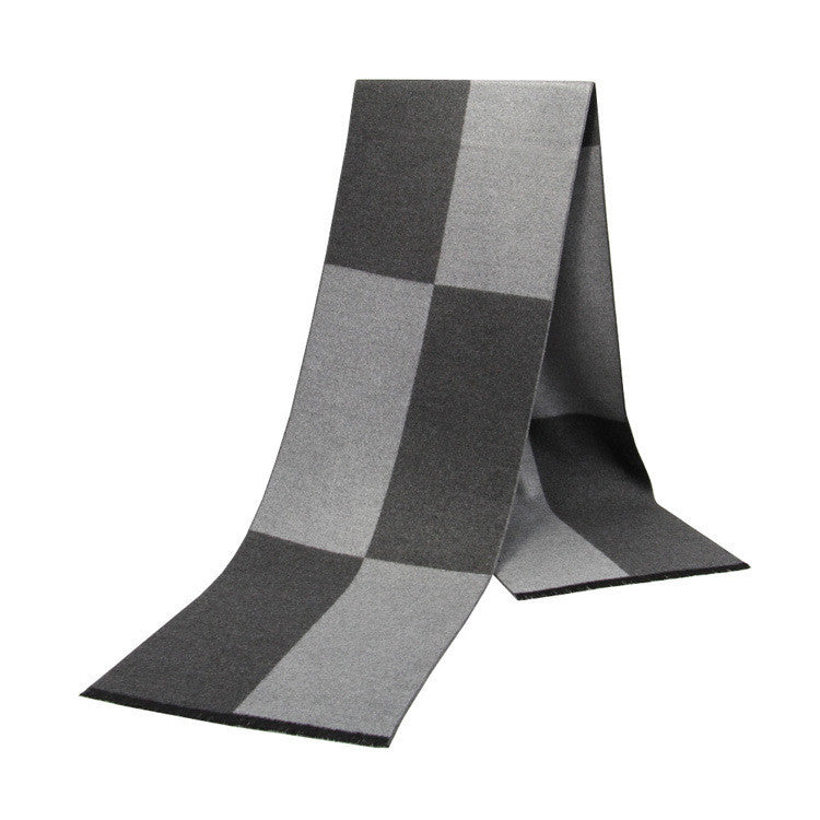 Men&#39;s Fashion Simple Warm Plaid Scarf