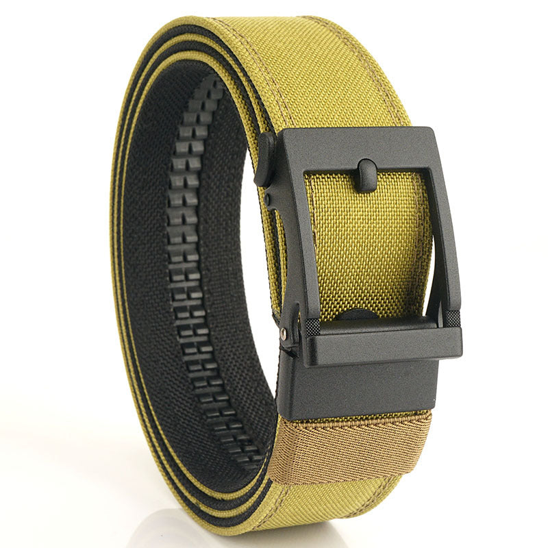 Outdoor Casual Dual-use Men&#39;s Automatic Buckle Belt Thickened Hardened Double-layer Hanging