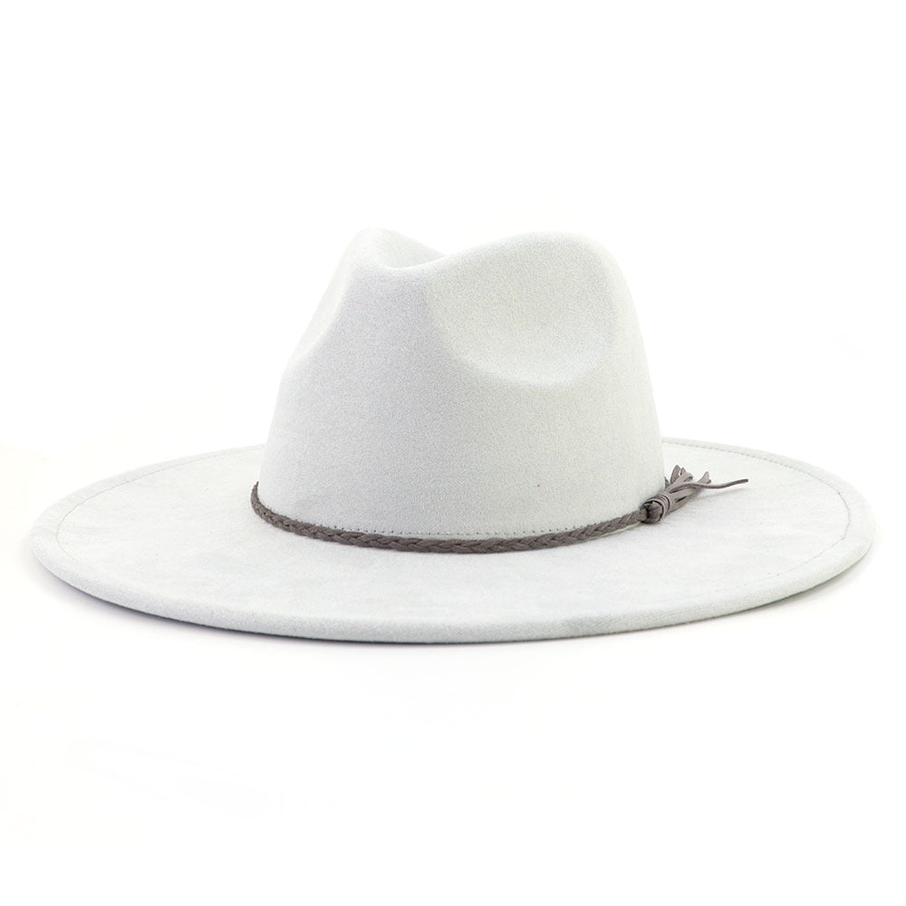 Men&#39;s Lady Couple Broad-brimmed Hat Flat Edge Gentlemen&#39;s Hat