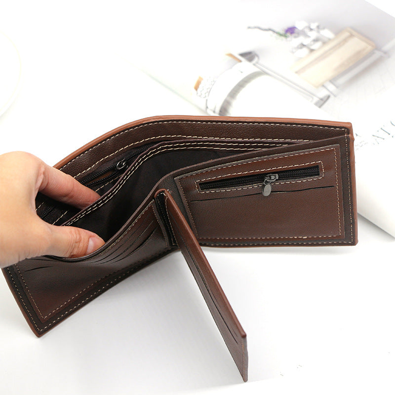 Men&#39;s Short Retro Large Capacity Fashion Casual Multi-card Wallet