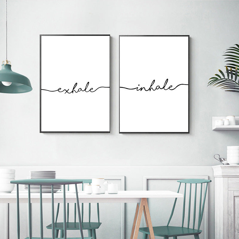 Nordic Black And White Art Canvas Painting Living Room Bedroom Home Decorative Painting