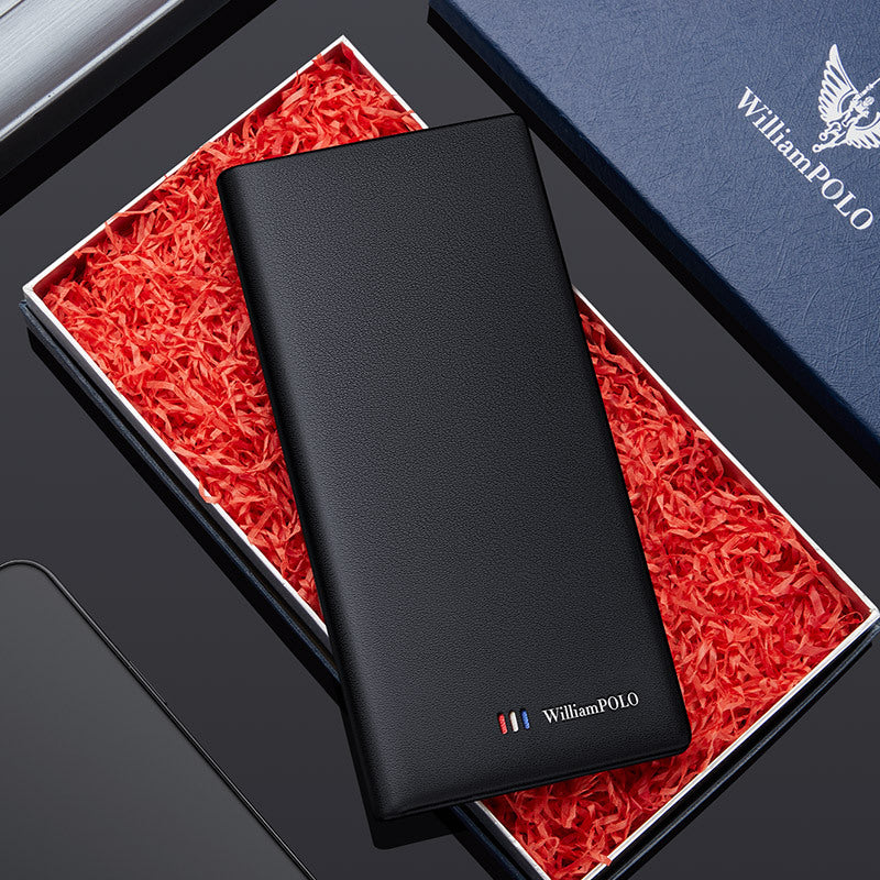 Cowhide Men&#39;s Wallet Business Casual All-match