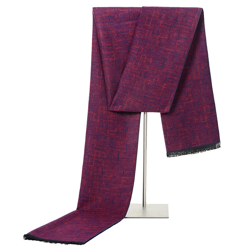 Autumn And Winter New Men&#39;s Scarf Business Casual Men&#39;s Brushed Warm Scarf Men&#39;s Wholesale Winter Scarf