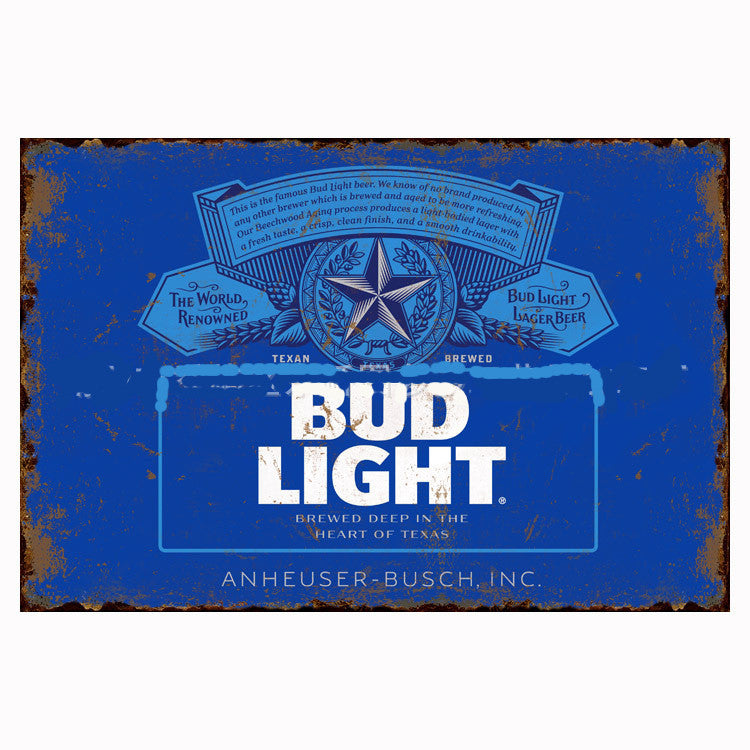 Retro Tin Painting Cocktail Bar Restaurant Shop Home Decoration