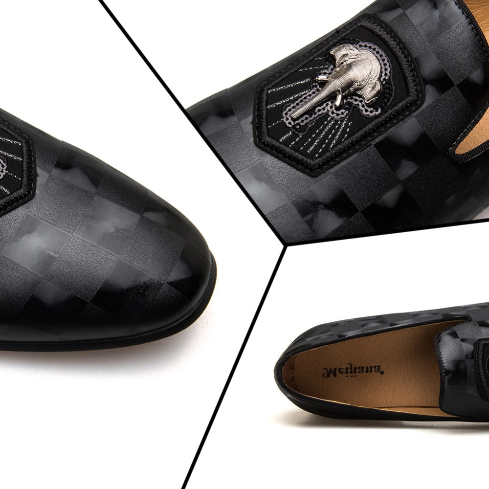 All-match Height Increasing Men&#39;s Pointed Leather Shoes Slip-on