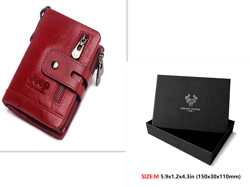 Leather men&#39;s wallet coin purse