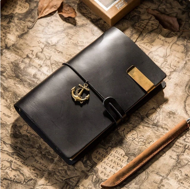 Handmade First Layer Leather Hand Account Binder Notebook