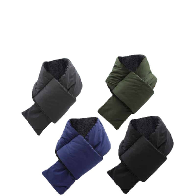 Plus Velvet Solid Color Warm And Windproof Down Scarf