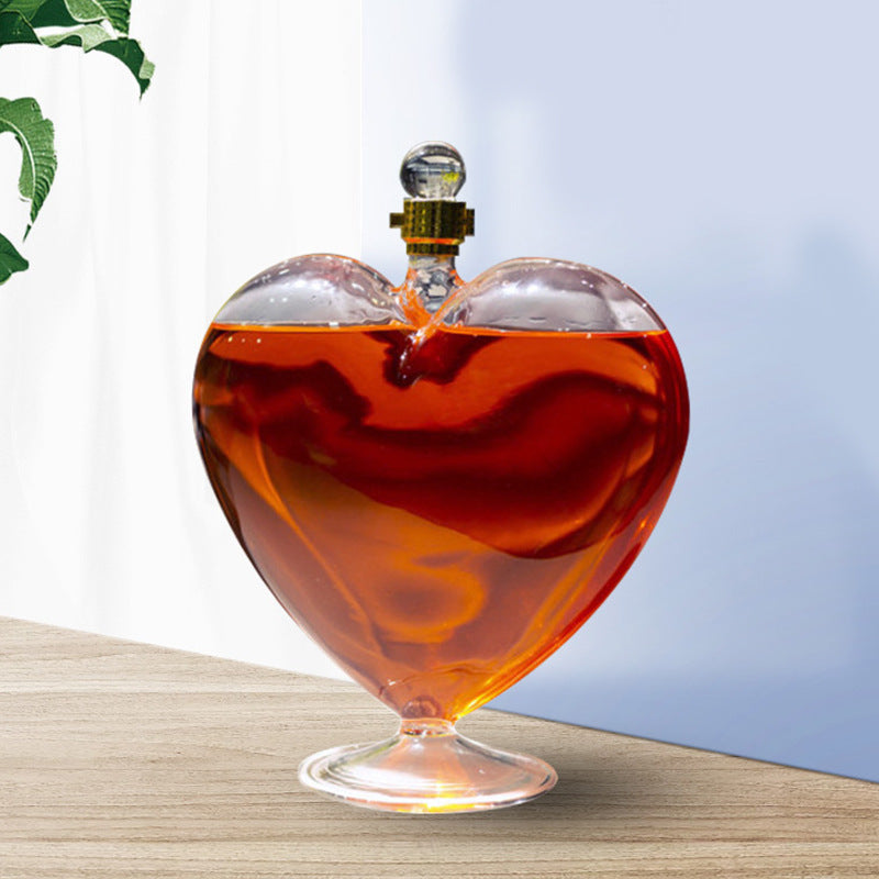 Heart-shaped Wine Fermentation Jar Craft Ornaments Wine Decanter