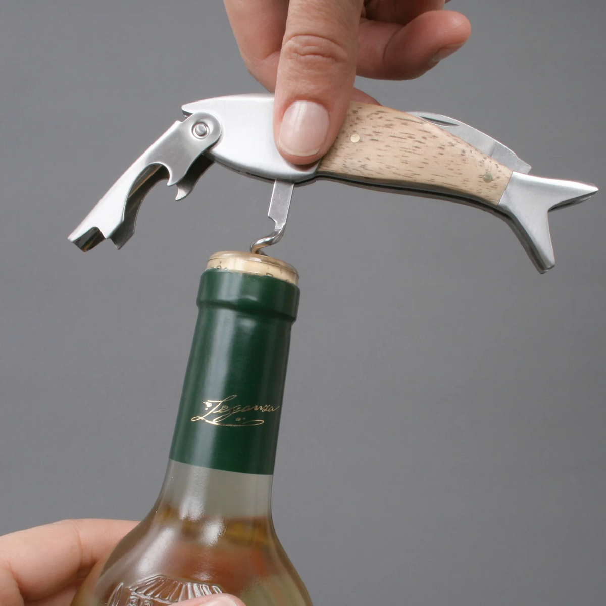 Light Wood Fish Corkscrew